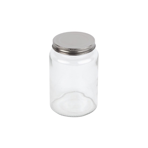 Vogue Glass Jar with St/St Lid - 86x130mm 550ml (Box 6)