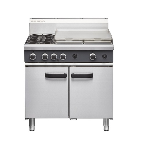 Cobra CR9B - 2 Open Burners + 600mm Griddle and Oven