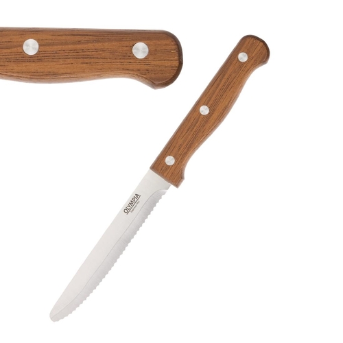 Olympia Rounded Steak Knife Wood 215mm (Box of 12)