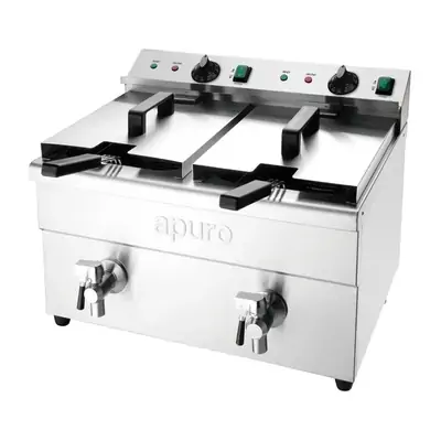 Apuro Double Induction Fryer - 8ltr