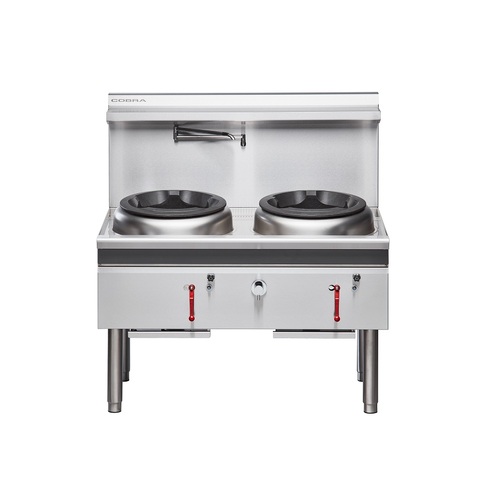 Cobra CW2H-CD -  2 Hole Gas Waterless Wok - Chimney/Duckbill