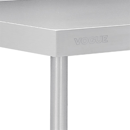 Vogue Premium Stainless Steel Table with Splashback - 900 x 600 x 900mm - DA338