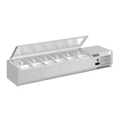 Polar DA680-A G-Series Countertop Prep Fridge with Lid 6x 1/4GN
