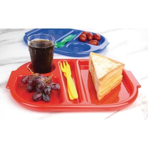 Olympia Kristallon Food Compartment Tray Small Red (Pack 10) - DL126