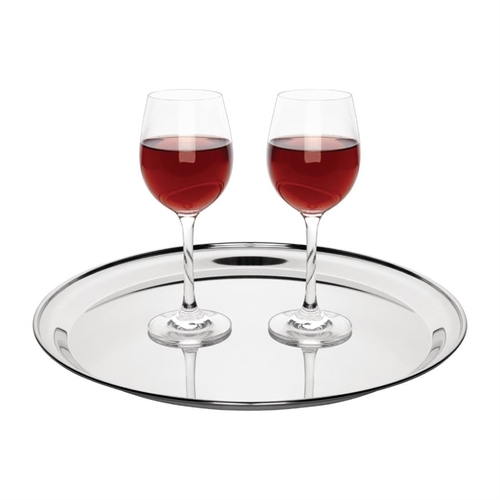 Olympia Stainless Steel Round Serving Tray 355mm