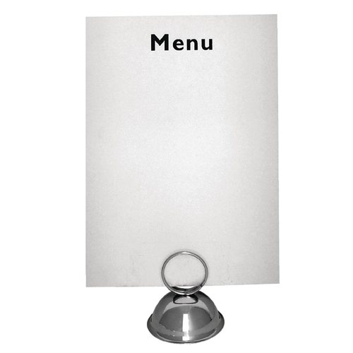 Menu Card Holder Ring Dome St/St - 60mm