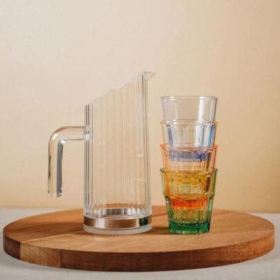 D-Still Bamboo Polycarbonate Water Pitcher W/Removable Base 1.0L