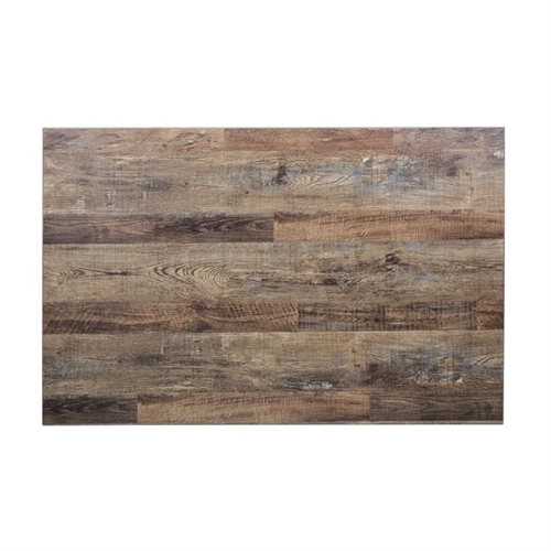 Bolero Pre-drilled Rectangular Table Top Urban Dark 1100x700mm