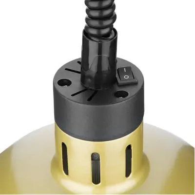 Apuro DY462-A Retractable Dome Heat Shades Pale Gold