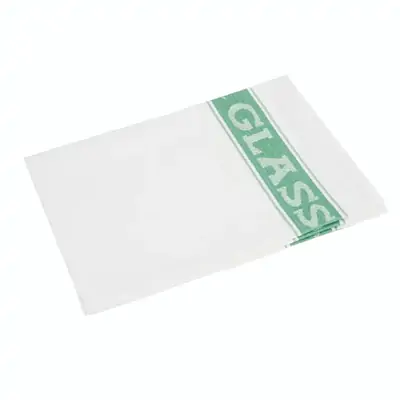 Linen Glass Cloth 760x510mm Green Border
