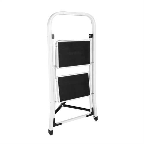 Vogue 2 Tread Folding Step Stool White - 900x470x30mm