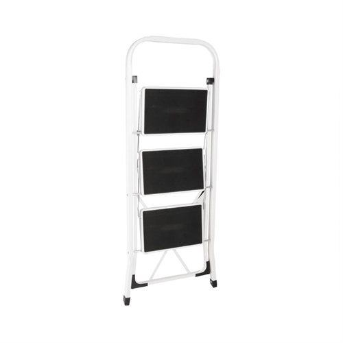 Vogue 3 Tread Folding Step Stool White 1150x460x30mm