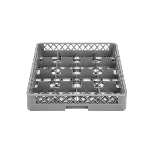 Vogue Glass Rack Grey (16 Compartments) 100x 500x 500mm