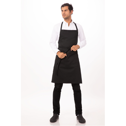 Bib Apron - Black - F8-BLK - F8-BLK