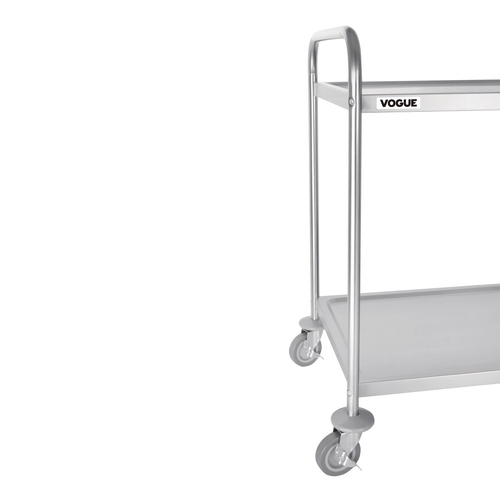Vogue 2 Tier Clearing Trolley Stainless Steel 860x535x930mm