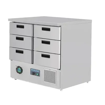 Polar FA440-A G-Series Refrigerated Counter with 6 Drawers 240Ltr