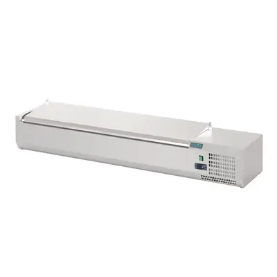 Polar FA855-A G-Series Countertop Prep Fridge with Lid 7x 1/4GN