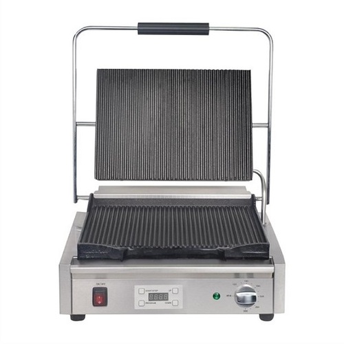 Apuro FC380-A Large Contact Grill Ribbed Plates with Timer