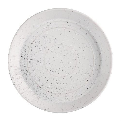 Olympia Cavolo White Speckle Flat Round Bowl 220mm (Box of 4) - FD901