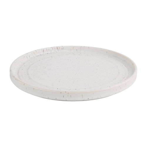 Olympia Cavolo White Speckle Flat Round Plate 220mm (Box of 6)