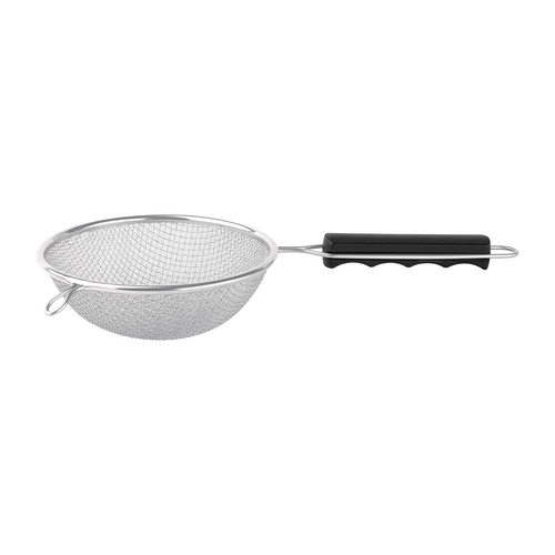 Vogue Double Mesh Sieve Black Handle - 180mm