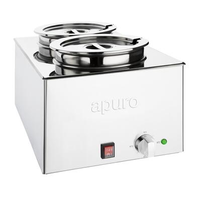 Apuro FT695-A Bain-Marie with Round Pots 2x 5.2Ltr