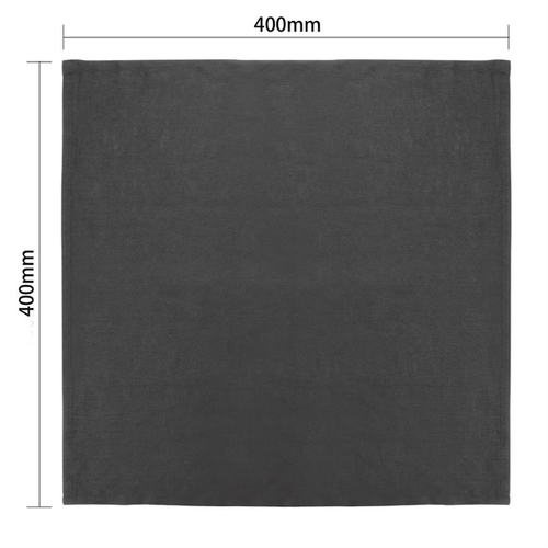Olympia Linen Table Napkin 400x400mm - Black (Pack of 12) - FW697