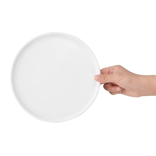 Olympia Whiteware Flat Round Plate - 210mm (Box of 6) - FW813