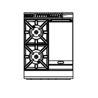 Blue Seal G514C-B - 2 Burner Gas Cooktop + 300mm Griddle - Bench Model 