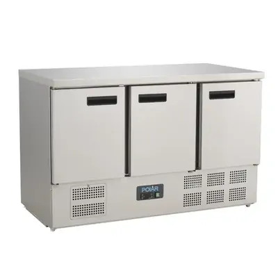 Polar G622-A G-Series Triple Door Counter Fridge 368Ltr