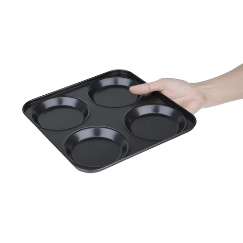 Vogue Non Stick Yorkshire Pudding Tray 4 Cup - 235x235x23mm 9 1/4x9 1/4x1"