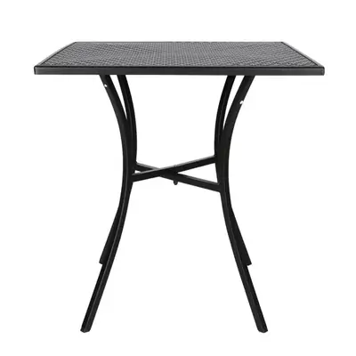 Bolero Black Steel Patterned Square Bistro Table 700mm