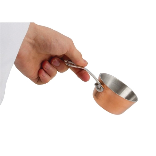 Vogue Copper Mini Gravy Pan - 0.15Ltr 80mm - GG761