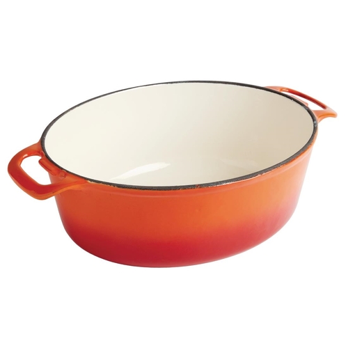 Vogue Oval Casserole Orange 5Ltr 110hx243wx295mm - GH311