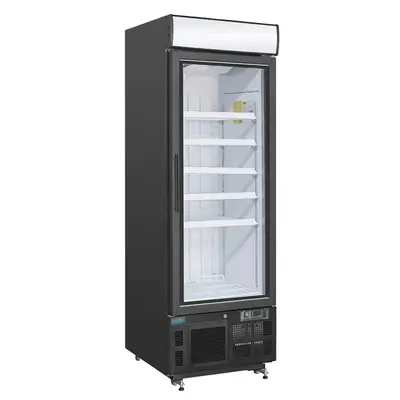 Polar GH428-A G-Series Upright Display Freezer Black - 412Ltr