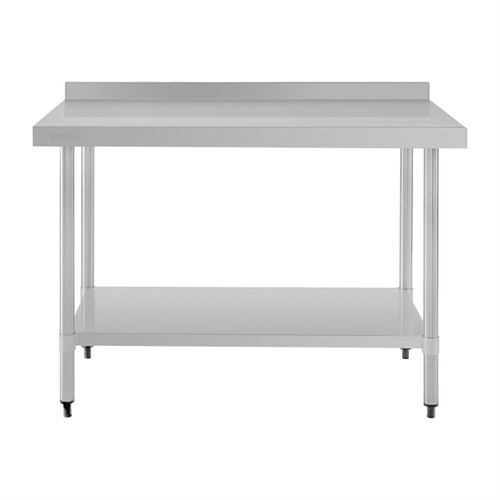 Vogue Stainless Steel Table with Splashback 1200x700x900mm