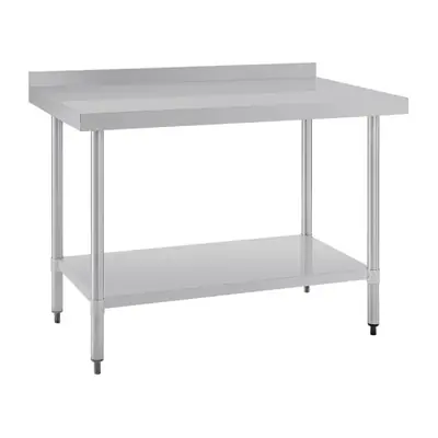 Vogue Stainless Steel Table with Splashback 1200x700x900mm