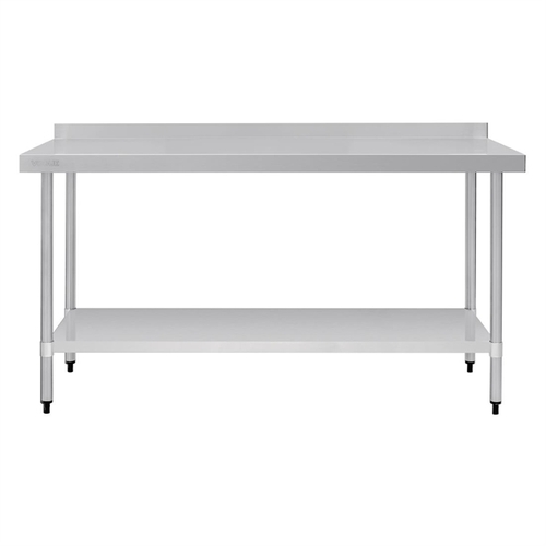 Vogue Stainless Steel Table with Splashback 1800x700x900mm