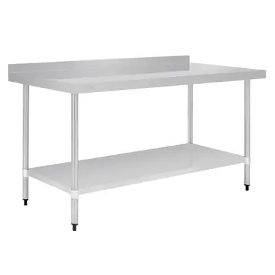 Vogue Stainless Steel Table with Splashback 1800x700x900mm