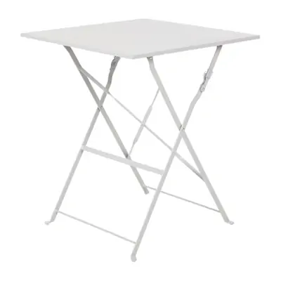 Bolero Grey Square Pavement Style Steel Table