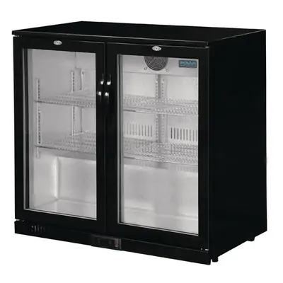 Polar GL002-A G-Series Counter Back Bar Cooler with Hinged Doors 208Ltr