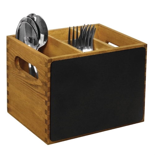 Olympia Utensil Holder with Chalkboard Side - 150x210x150mm - GM243