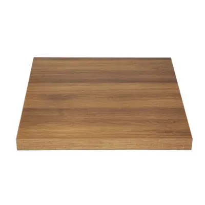 Bolero Pre-drilled Square Table Top Rustic Oak 700mm