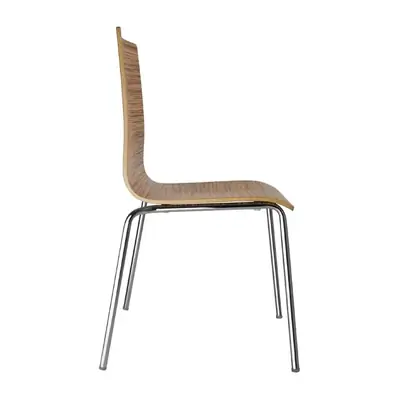 Bolero Square Back Side Chair Zebrano (Pack of 4)