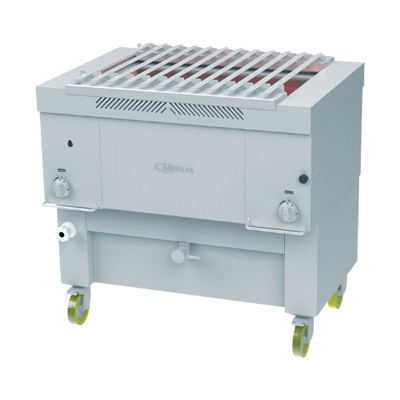 Gresilva GHPI 2F/1000 Horizontal Fixed Gas Grill On Base With Auto Fill Water Feed 747mm x 478mm