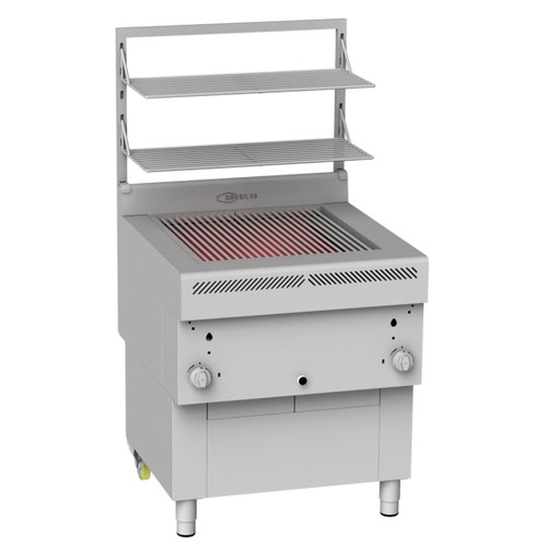 Gresilva GHPI 2/600 Horizontal Fixed Gas Grill On Base With Manual Water Feed