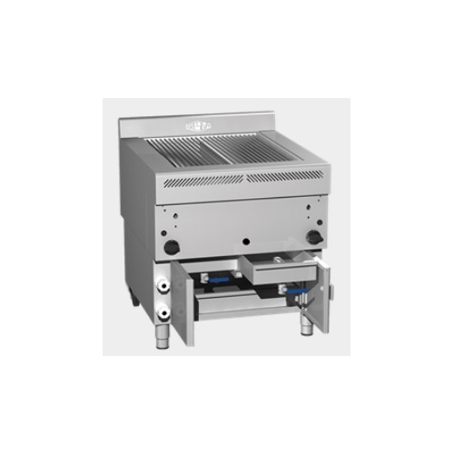 Gresilva GHPI 2/800 Horizontal Fixed Gas Grill On Base With Auto Fill Water Feed 622mm x 737mm