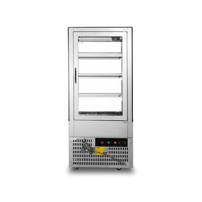 Bonvue H-SF820V - Heated Square Glass Display Cabinet - 600mm
