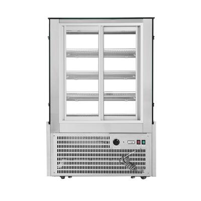 Bonvue H-SF830V - Heated Square Glass Display Cabinet - 900mm