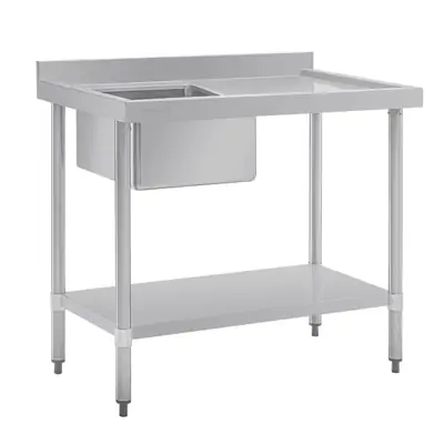 Vogue Single Bowl Sink R/H (90mm Drain) Drainer 1000mm